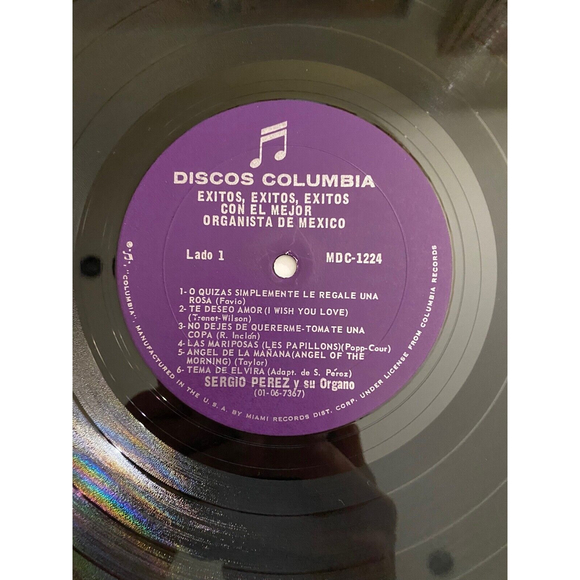 Sergio Perez Exitos Exitos Exitos Con El Mejor Organista De Mexico LP 1224 VG+ - Picture 5 of 7
